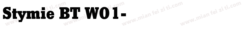 Stymie BT W01字体转换